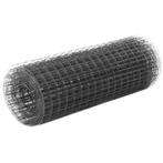 vidaXL Kippengaas 25x0,5 m staal met PVC coating grijs, Verzenden, Nieuw, IJzer, Minder dan 1 meter