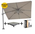 Nexus T2 premium zweefparasol 300x300 cm Havana met, Ophalen of Verzenden, Nieuw