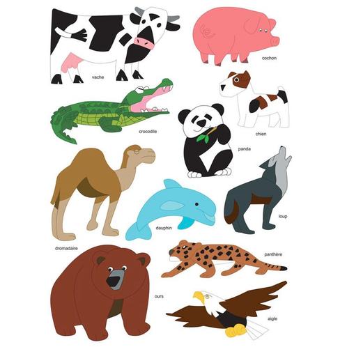 Stickers - Wilde Dieren & Zoogdieren Diversen - Scrapbook Ho, Hobby en Vrije tijd, Stickers en Plaatjes, Nieuw, Ophalen of Verzenden