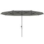 TRUUSK Dubbele Parasol Met Solar LED Verlichting 451x267 Cm, Verzenden, Nieuw