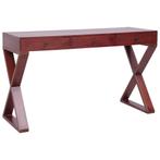 vidaXL Computerbureau 115x47x77 cm massief mahoniehout bruin, Verzenden, Nieuw