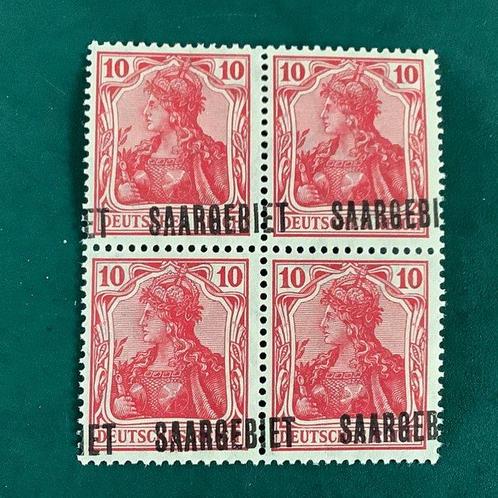 Saargebied 1920 - 10 Pf met verschoven opdruk :IET-SAARGEB, Postzegels en Munten, Postzegels | Europa | Duitsland