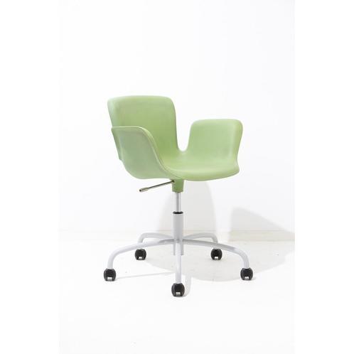 Cappellini Juli design bureaustoel groen gebruikt, Huis en Inrichting, Stoelen, Vier, Overige kleuren, Gebruikt, Kunststof, Metaal