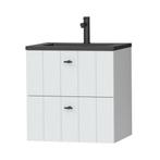 Tiger Maryport Meubelset 60 cm met 2 lades Mat wit incl, Ophalen of Verzenden, Nieuw, Chroom, Bad