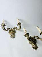 Kaars wandlamp - Set Franse stijl messing wandlampen -
