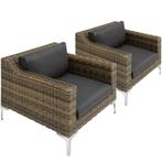 Modulaire wicker set Villanova set 5 2-zitter met aluminium, Verzenden, Nieuw