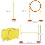 TRUUSK Dog Agility Set Met 4 Obstakels Rood+Geel, Dieren en Toebehoren, Verzenden, Nieuw