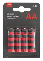 HEMA AA alkaline super power batterijen - 4 stuks, Verzenden, Nieuw