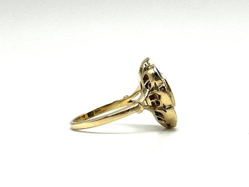 Ring - 18 karaat Geel goud - 1.50ct. tw. Saffier - Diamant, Sieraden, Tassen en Uiterlijk, Ringen