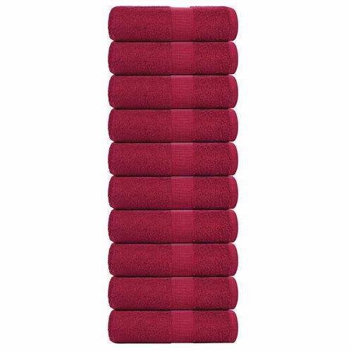 vidaXL Zeepdoekjes 10 st 30x30 cm 360 g/m² 100% katoen, Huis en Inrichting, Badkamer | Badtextiel en Accessoires, Rood, Nieuw
