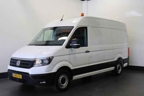 Volkswagen Crafter 2.0 TDI 140PK L3H3 EURO 6, Auto's, Bestelauto's, Lease, Zwart, Handgeschakeld, Wit, Financial lease, Stof, Diesel