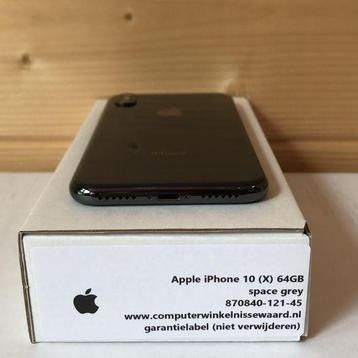 Apple iPhone 10 (X) 64GB + nieuwe accu (100%) zwart + beschikbaar voor biedingen