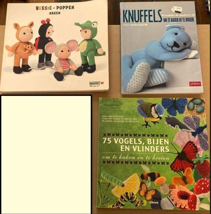 3 Brei- + Haakboeken - Knuffels Poppen Babysokken Bloemen, Boeken, Hobby en Vrije tijd, Gelezen, Breien en Haken, Ophalen of Verzenden
