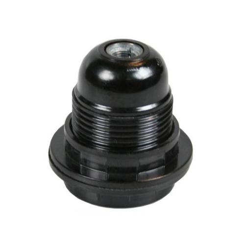 Benson Zwarte E27 fitting - buitendraad - inclusief 2 rin..., Huis en Inrichting, Lampen | Overige, Nieuw, Ophalen of Verzenden