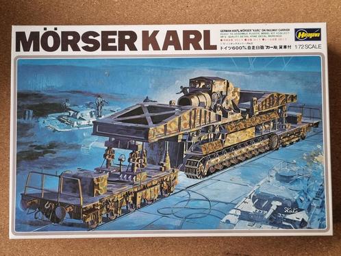 Hasegawa MB-032 Mörser Karl on railway carrier 1:72, Hobby en Vrije tijd, Modelbouw | Auto's en Voertuigen, Verzenden