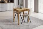 Meubella eetkamertafel eiken vierkant 75x55 cm | Modern, Huis en Inrichting, Tafels | Eettafels, 50 tot 100 cm, Verzenden, Nieuw