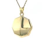 Gouden vintage medaillon met gravure 14 krt, Sieraden, Tassen en Uiterlijk, Kettinghangers, Ophalen of Verzenden, Nieuw