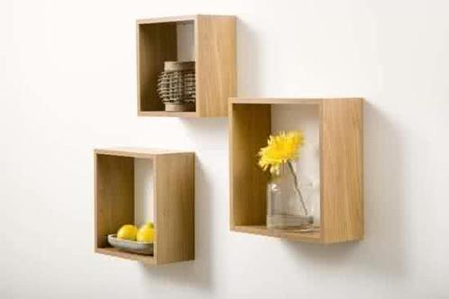 Duraline Kubussen - Wandelement - Beige - Spaanplaat - Set, Huis en Inrichting, Woonaccessoires | Overige, Verzenden