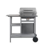 Gasbarbecue met 3-laags zijtafel zwart en zilverkleurig, Nieuw, Verzenden
