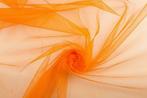 Organza stof oranje - Polyester stof 40m op rol, Hobby en Vrije tijd, Stoffen en Lappen, 200 cm of meer, Nieuw, Oranje, Polyester