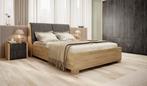 Meubella tweepersoonsbed Mendi eiken houten bed 140x200 cm, Nieuw, Modern, 140 cm, Tweepersoons
