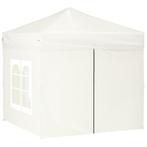Partytent inklapbaar met zijwanden 2x2 m crmekleurig, Verzenden, Nieuw, 2 meter of meer, Partytent