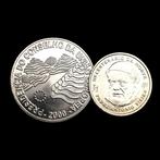 Portugal. 2 Silver Coins: 1x 1000 Escudos (Council European, Postzegels en Munten