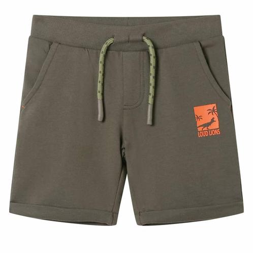 vidaXL Kindershorts met trekkoord 116 donkerkaki, Kinderen en Baby's, Kinderkleding | Overige, Nieuw, Verzenden