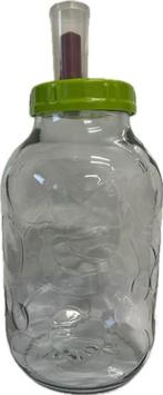 Glazen pot 5 liter met deksel en waterslot, Huis en Inrichting, Verzenden, Nieuw