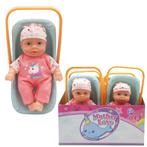 Mother Love Babypop 20cm Met Maxicosi (Poppen), Ophalen of Verzenden, Nieuw, Babypop