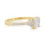 Ring - 18 karaat Geel goud - 0.99ct. tw. Diamant, Nieuw