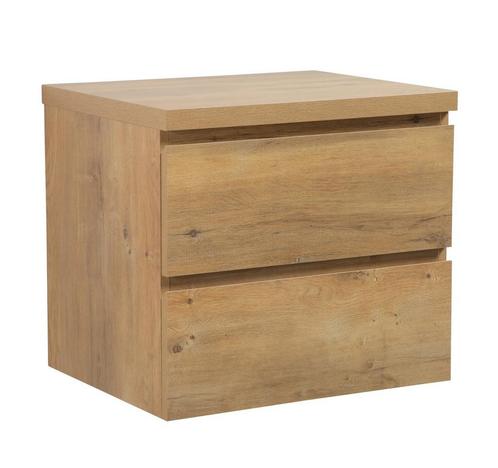 Wastafelkast Angela 60 x 48 cm Eiken Hangend Wastafelmeubel, Huis en Inrichting, Badkamer | Badkamermeubels, Nieuw, Wastafelkast