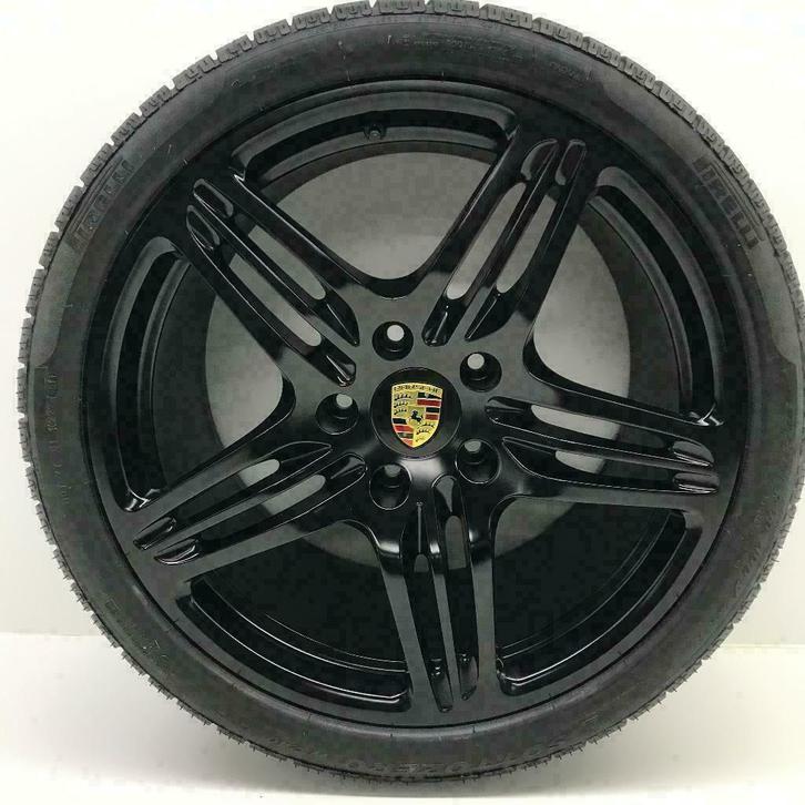 Porsche 997 ORIGINELE 19inch Turbo I zwart met banden (N1), Auto-onderdelen, Banden en Velgen, 19 inch, Winterbanden, 295 mm, Personenwagen