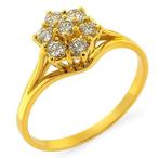 Cocktailring - 18 karaat Geel goud - 0.39ct. tw. - Diamant -, Sieraden, Tassen en Uiterlijk, Antieke sieraden