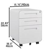 Verrijdbare Witte Dossierkast met Slot – 3 Lades Metaal, Verzenden, Nieuw in verpakking