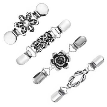 Fako Bijoux® - Vestsluiting - Vestclip - Set 4 Stuks - beschikbaar voor biedingen