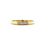 Gouden ring met pave 14 krt* nieuw, Verzenden, Zo goed als nieuw, Wit, Goud
