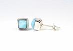 Larimar 2 x oorknopjes- 1.88 g - (1)
