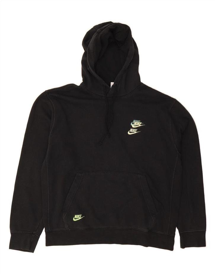 NIKE Mens Hoodie Jumper Large Black Cotton, Kleding | Heren, Truien en Vesten, Verzenden