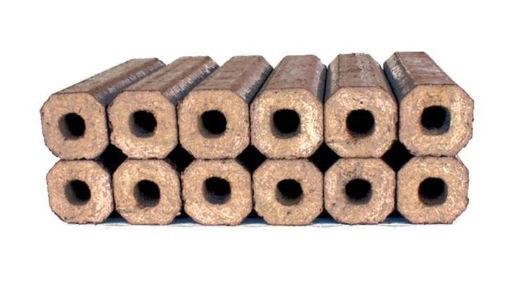 Pini Kay briketten, pakket 10kg, 12 briketten, Tuin en Terras, Haardhout, Blokken, Minder dan 3 m³, Overige houtsoorten, Ophalen of Verzenden