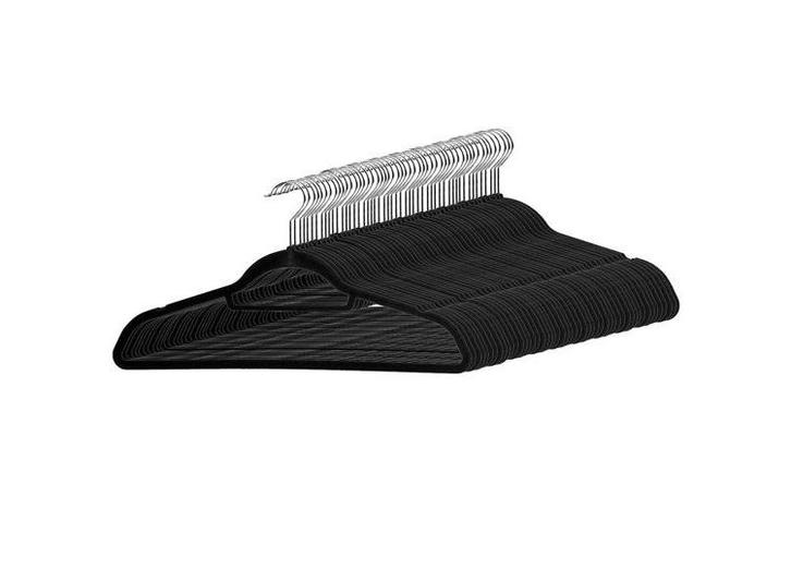 40 Stevige suede kledinghangers - Zwarte kleerhangers (2de, Kleding | Dames, Kledinghangers, Nieuw, Verzenden