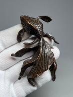 Presse-papier - Antique Copper Brush Rest in Goldfish Shape