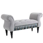 TRUUSK Bank In Vintage Design Schuimgrijs 117 Cm X 40 Cm X 5, Huis en Inrichting, Verzenden, Nieuw