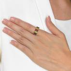 Ring - 14 karaat Geel goud - 2.55ct. tw. Granaat - Granaat, Sieraden, Tassen en Uiterlijk, Ringen, Nieuw