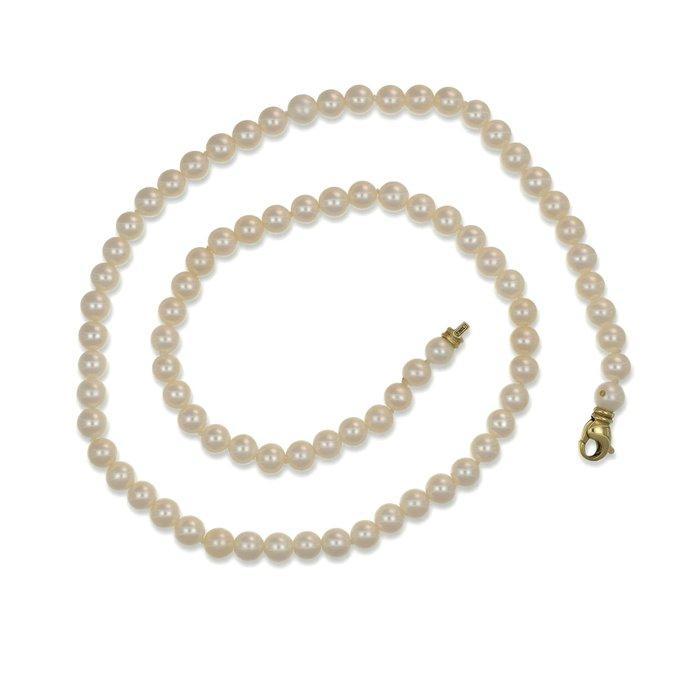 Halsketting - 18 karaat Witgoud - Parel, Sieraden, Tassen en Uiterlijk, Kettingen