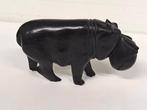 Beeld, Nijlpaard | Massief Ebbenhout - 23 cm - Ebbenhout, Antiek en Kunst
