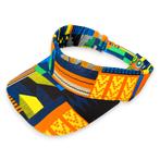 Zonneklep / Pet met Afrikaanse print - Groen / geel Kente, Kleding | Heren, Ophalen of Verzenden, Nieuw