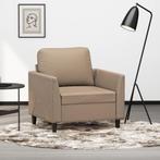 vidaXL Fauteuil 60 cm kunstleer cappuccinokleurig, Huis en Inrichting, Banken | Bankstellen, Eenpersoons, Verzenden, Nieuw, Leer