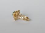 Ring - 19.2 kt. Geel goud Turquoise, Sieraden, Tassen en Uiterlijk, Ringen, Nieuw