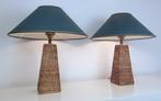 Lamp - Twee Rotan Tafellampen - Rattan